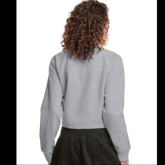 Champion sweatshirt Campus French Terry Cropped Graphic Crew - Oxford Gray - XL - Picture 3 of 3